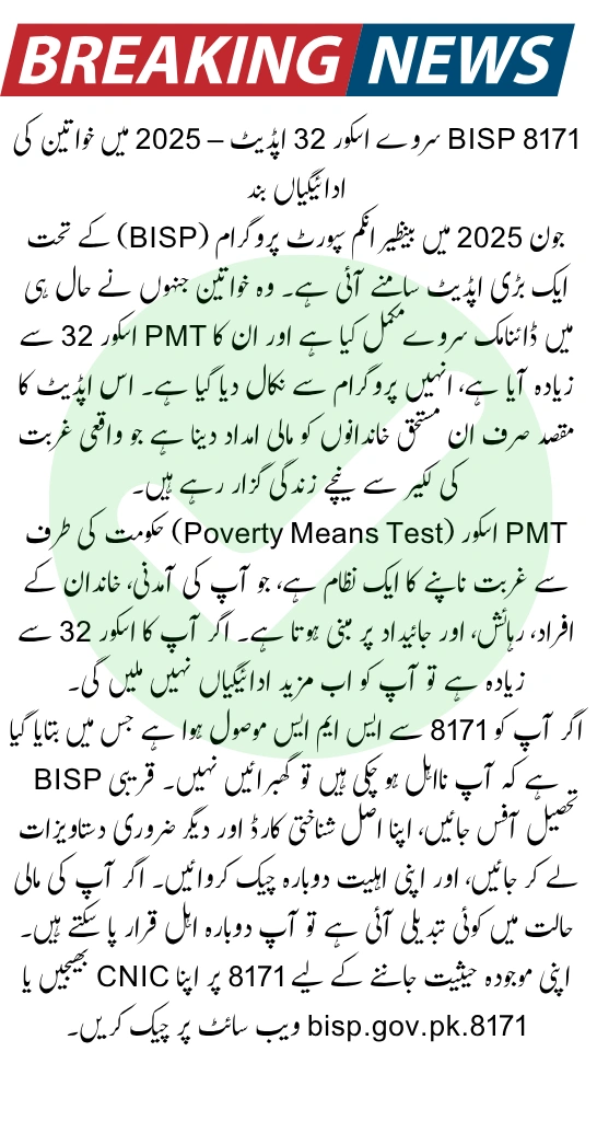 BISP 8171 Survey Score 32 Update – Why Many Women Are Being Blocked in 2025