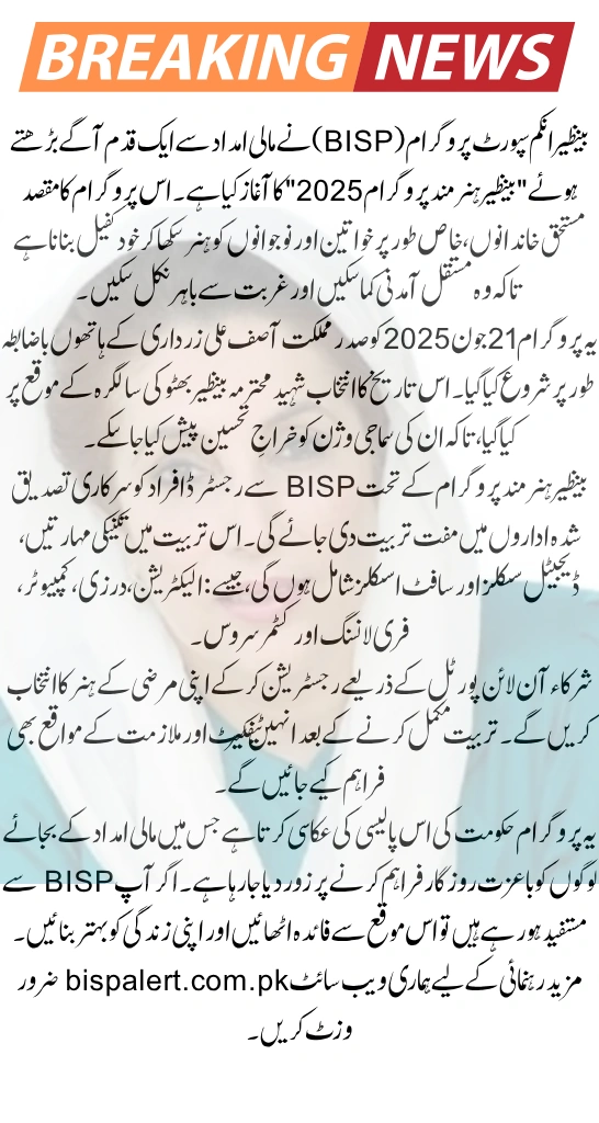 Benazir Hunarmand Program 2025