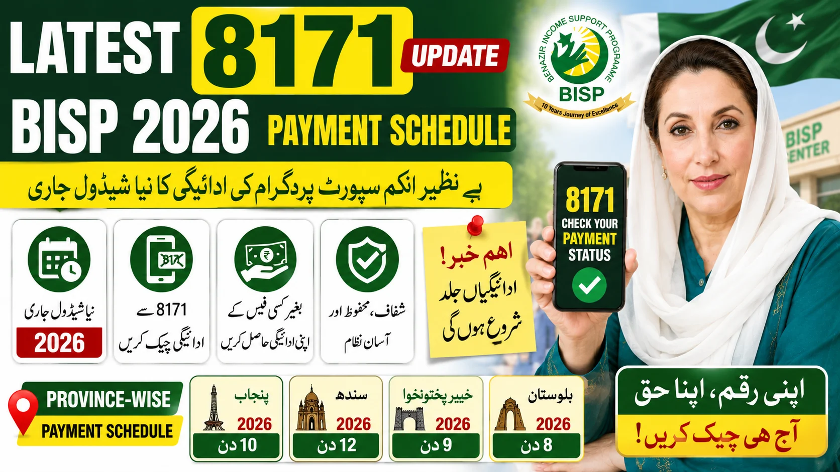 Latest 8171 Update Benazir Income Support Programme 2026 Payment Schedule Released